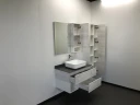 Зеркало со шкафом Comforty Прага 90 00004136263 Дуб белый МДФ / ЛДСП, стекло
