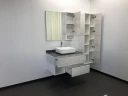 Зеркало со шкафом Comforty Прага 90 00004136263 Дуб белый МДФ / ЛДСП, стекло