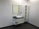 Зеркало со шкафом Comforty Прага 90 00004136263 Дуб белый МДФ / ЛДСП, стекло