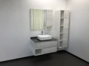 Зеркало со шкафом Comforty Прага 90 00004136263 Дуб белый МДФ / ЛДСП, стекло