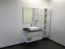 Зеркало со шкафом Comforty Прага 90 00004136263 Дуб белый МДФ / ЛДСП, стекло