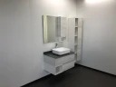Зеркало со шкафом Comforty Прага 90 00004136263 Дуб белый МДФ / ЛДСП, стекло