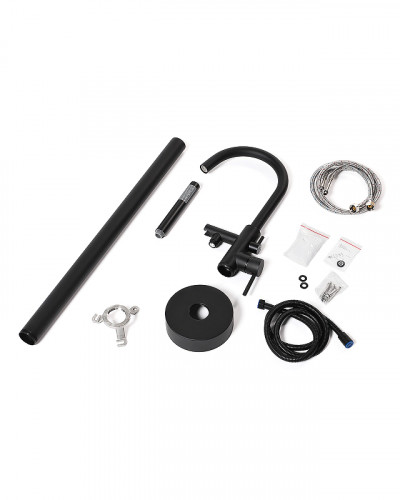 Смеситель для ванны Orange Steel M99-336b Черный матовый на пол