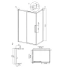 Душевой уголок Grossman Cosmo 110х70 120.K33.02.1170.21.10 профиль Черный матовый стекло тонированное