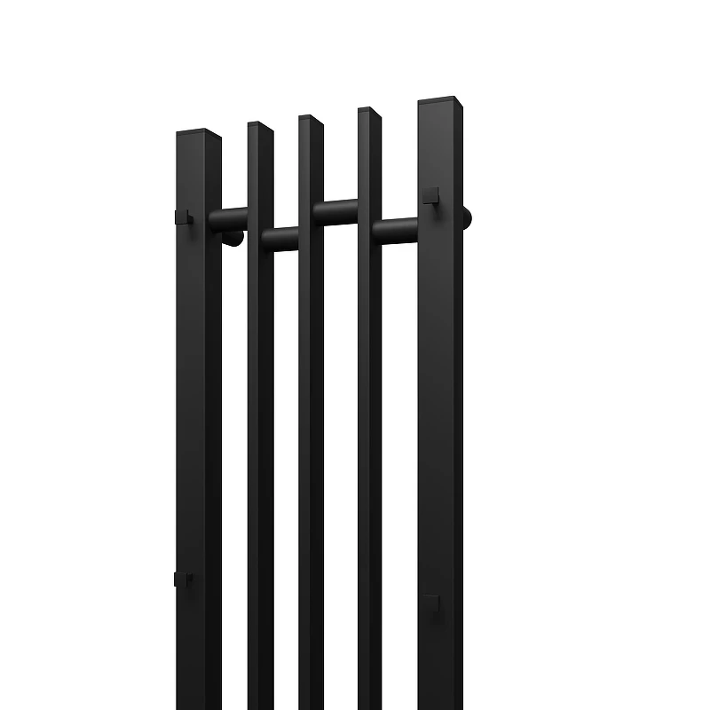 Электрический полотенцесушитель APEXTERMO Delta 800x180 DL10183BM с крючками цвет Черный матовый