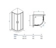 Душевой уголок Koller Pool Aqua Line 90X90 R90RG профиль Хром стекло матовое