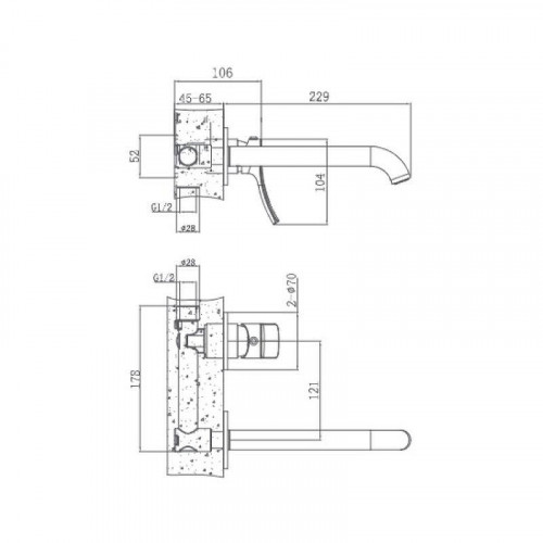 Смеситель для раковины Haiba HB14553 цвет Хром
