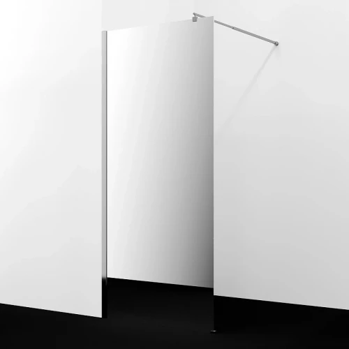 Душевая перегородка WasserKRAFT Rur 110 30W46-MR профиль цвет Хром стекло зеркальное