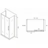 Душевой уголок Abber Schwarzer Diamant 130x85 AG30130H-S85-S85 профиль Хром стекло прозрачное