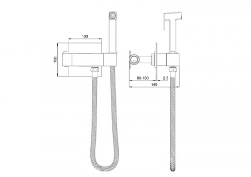 Гигиенический душ со смесителем Wonzon &amp; Woghand WW-88819903-CR цвет Хром