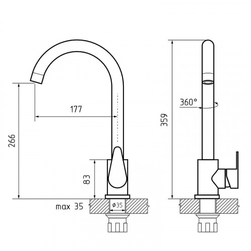 Смеситель для кухни GranFest GF-Z-5412 цвет Песочный