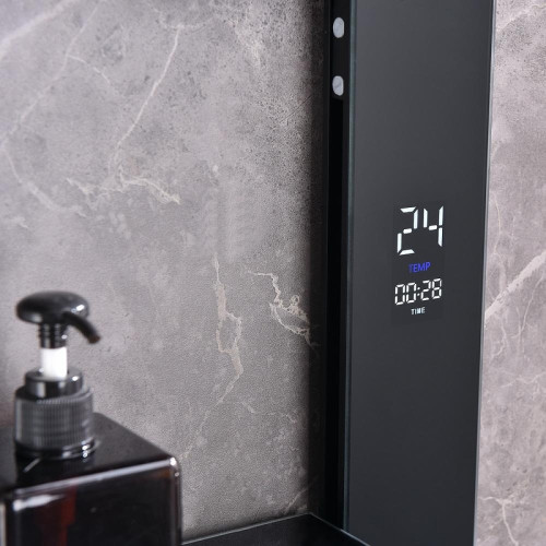 Душевая система Black&White Gravity GH-9005N-MB 9005NMB с термостатом цвет Черный матовый