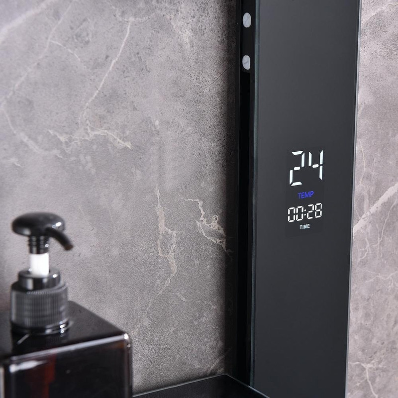 Душевая система Black&White Gravity GH-9005N-MB 9005NMB с термостатом цвет Черный матовый