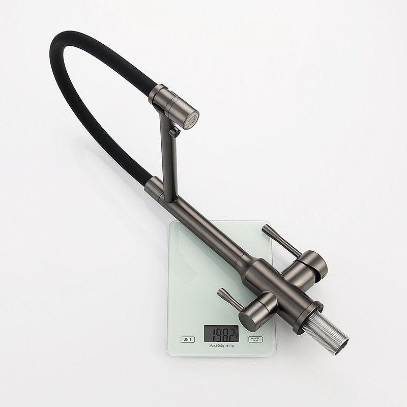 Смеситель для кухни Raglo R81.63.09 Графит матовый Черный латунь