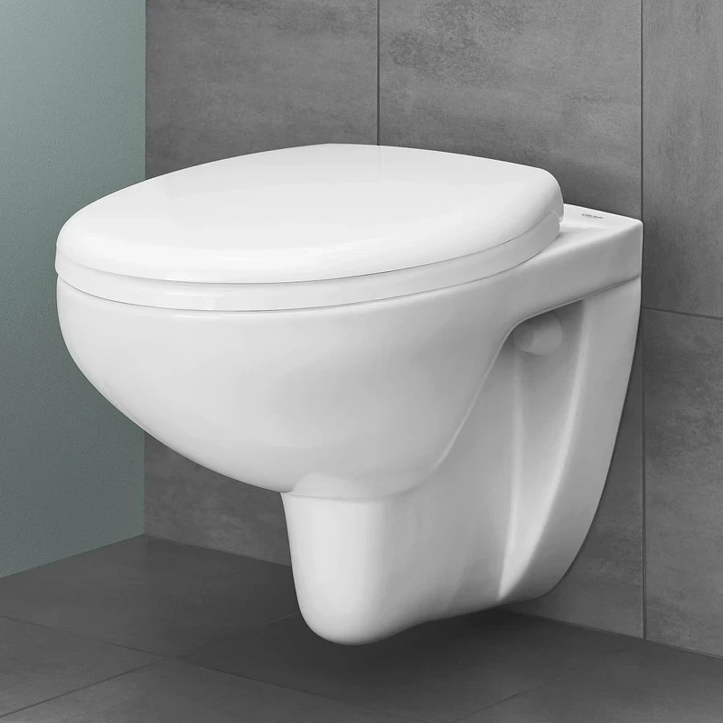 Комплект унитаза с инсталляцией Aquatek SET Aquatek Standard INS-0000012+KDI-0000002 + Grohe Bau Ceramic 39427000+39493000 с сиденьем Микролифт фарфор подвесной