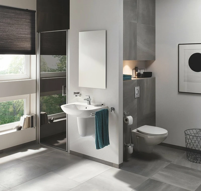 Комплект унитаза с инсталляцией Aquatek SET Aquatek Standard INS-0000012+KDI-0000002 + Grohe Bau Ceramic 39427000+39493000 с сиденьем Микролифт фарфор подвесной
