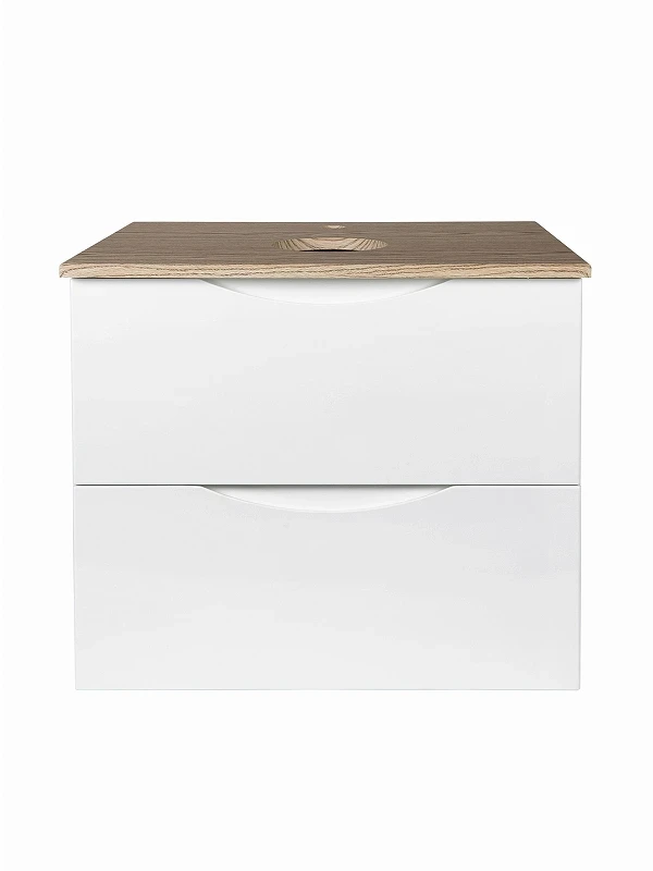 Тумба c раковиной Bond Cube 60 T99605-S03430 подвесная цвет Белый матовый Дуб