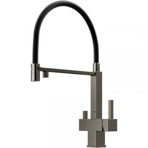 Смеситель для кухни Sancos Moro SC4006GG Вороненая сталь Черный латунь