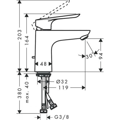 Смеситель для раковины Hansgrohe Logis E 71161000 Хром латунь