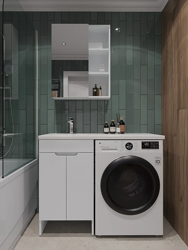 Тумба с раковиной Orange Sistema 110 L STD-110TUW+RAL Белая МДФ / ЛДСП