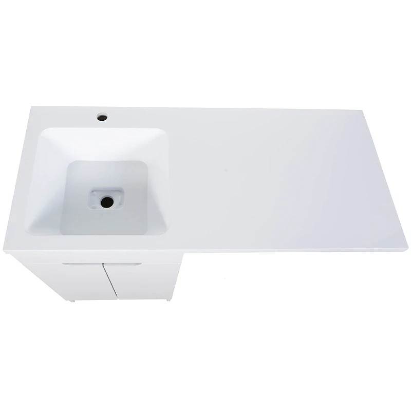 Тумба с раковиной Orange Sistema 110 L STD-110TUW+RAL Белая МДФ / ЛДСП