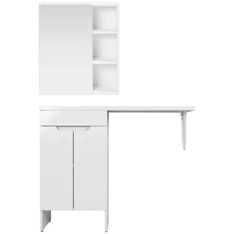Тумба с раковиной Orange Sistema 110 L STD-110TUW+RAL Белая МДФ / ЛДСП