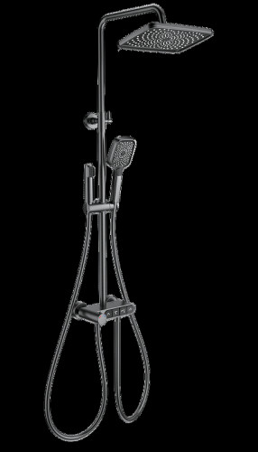 Душевая система Wonzon &amp; Woghand Muse WW-B3112-BGG с термостатом цвет Темный графит