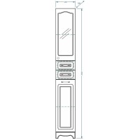 Шкаф пенал Stella Polar Кармела 30 SP-00000192 Ольха белая