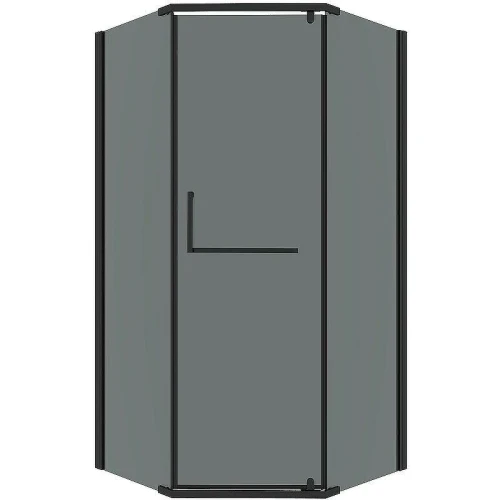 Душевой уголок Grossman Pragma 90х90 302.K33.03.9090.21.10 профиль Черный матовый стекло тонированное