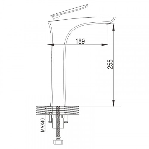 Смеситель для раковины Rose R27 R2711 Хром латунь