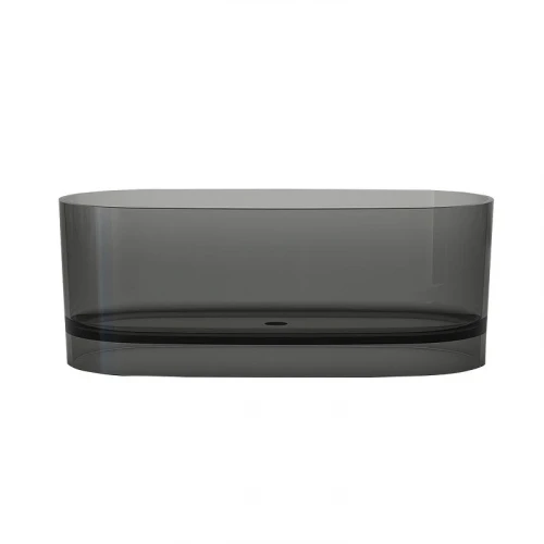 Ванна из кристаллического стеклокамня Black&White Swan 170х78 3020SB цвет Smoky Grey