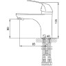 Смеситель для раковины Melodia della vita Moderno MDV35120_bk Черный латунь