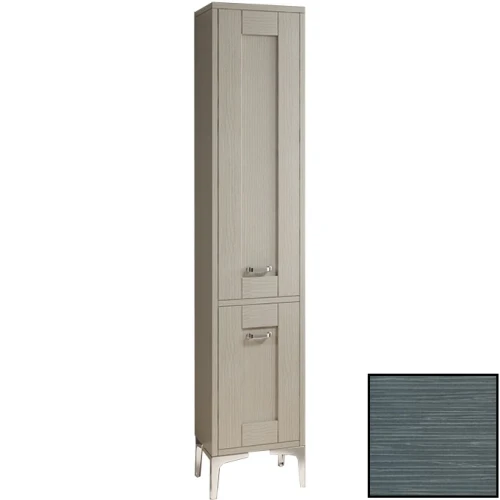 Шкаф пенал SanVit Прованс 34 pprov с фактурой под дерево Шелк Сталь МДФ / ЛДСП