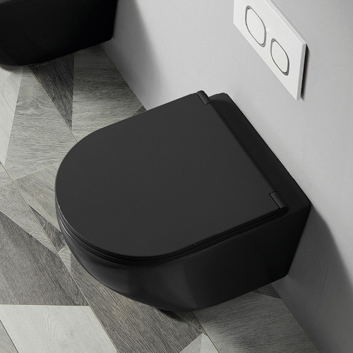 Унитаз Azario Grado AZ-0046N-MB подвесной Черный матовый с сиденьем Микролифт фаянс подвесной