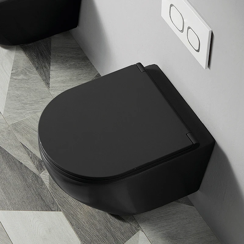 Унитаз Azario Grado AZ-0046N-MB подвесной Черный матовый с сиденьем Микролифт фаянс подвесной