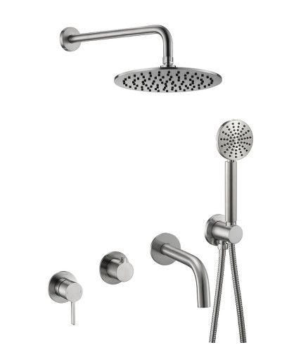 Душевая система Benesque Lumiere 21017002 цвет Никель брашированный