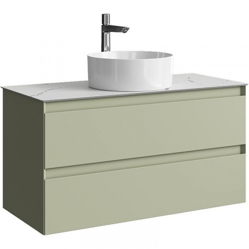 Тумба под раковину Aqwella Geometria 100 GE01102SH подвесная Шалфей зеленый