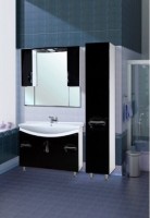 Шкаф пенал Bellezza Лагуна 35 R 4622107081049 R Черный Белый МДФ / ЛДСП