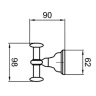 Двойной крючок Webert Ottocento AM500401010 Золото