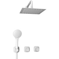 Душевая система WasserKRAFT Saale A9551.266.146.254.328.156.155 Белая матовая латунь встраиваемый