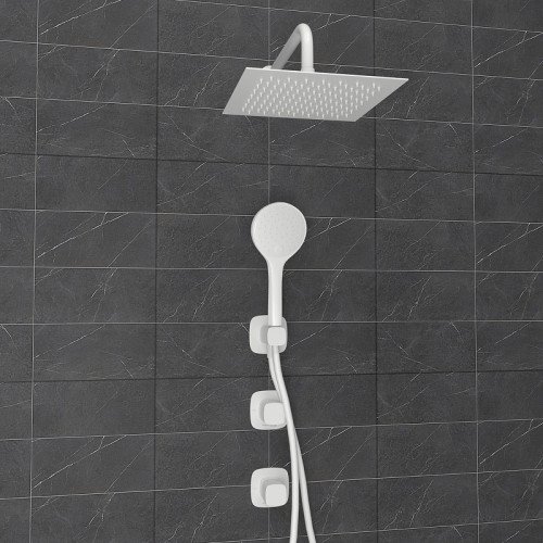 Душевая система WasserKRAFT Saale A9551.266.146.254.328.156.155 Белая матовая латунь встраиваемый