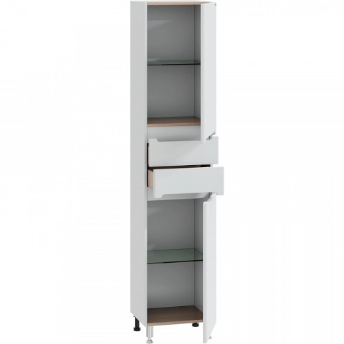 Шкаф пенал СанТа Лондон 40 Белый МДФ / ЛДСП