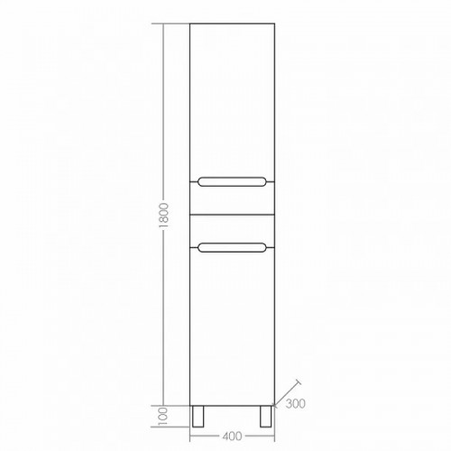 Шкаф пенал СанТа Лондон 40 Белый МДФ / ЛДСП