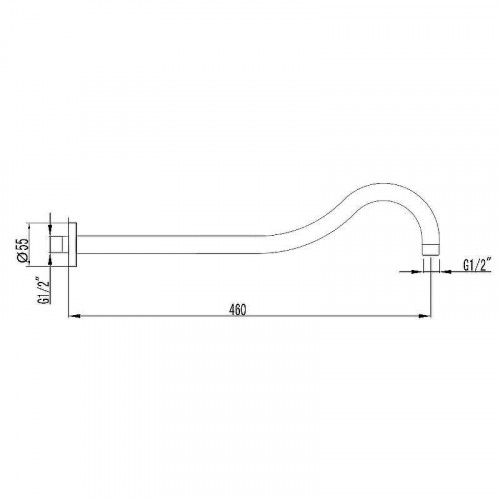 Кронштейн для верхнего душа Lemark LM4787G Золото