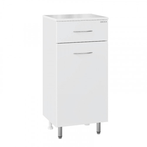 Тумба Onika Каприз 40 404014 с бельевой корзиной цвет Белый
