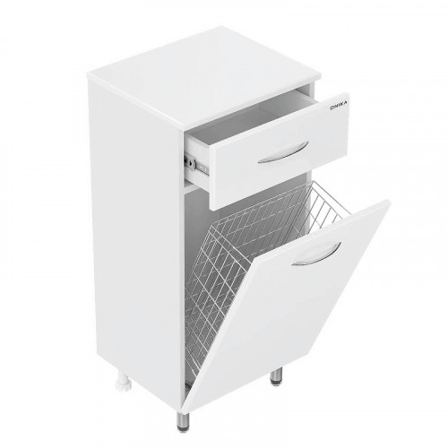 Тумба Onika Каприз 40 404014 с бельевой корзиной цвет Белый