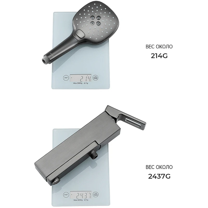 Смеситель для ванны Gappo G17-9 G3217-9 Оружейная сталь латунь на стену