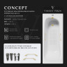 Чугунная ванна Vinsent Veron Concept 160x70 VCO1607042H/VH0012MGD-AS цвет Белый с квадратными ручками матовое золото и антискользящим покрытием
