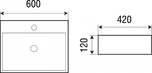 Раковина WeltWasser Elbach 2173 MB 60 10000004504 Черная матовая фаянс накладная