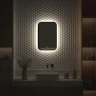Зеркало Defesto Aura 40х60 DF 2962S с подсветкой 17W-4500K/Сенсорный выключатель/Нейтральный белый свет/Черная рама